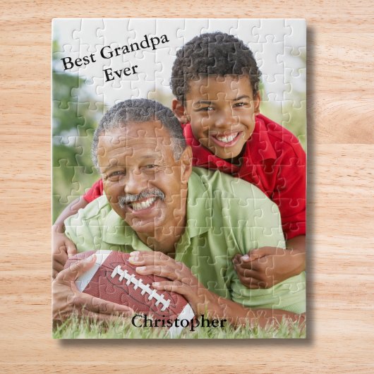Bester Opa ever Foto Name Puzzle