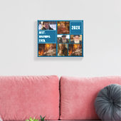 Bester Opa ever Fotocollage und individueller Text Leinwanddruck (Insitu (Wohnzimmer))