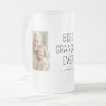 Bester Opa ever Frosted Minimalist Foto Bier
