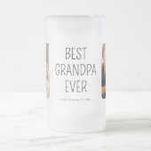 Bester Opa ever Frosted Minimalist Foto Bier Mattglas Bierglas (Mittel)