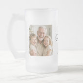 Bester Opa ever Frosted Minimalist Foto Bier Mattglas Bierglas (Links)