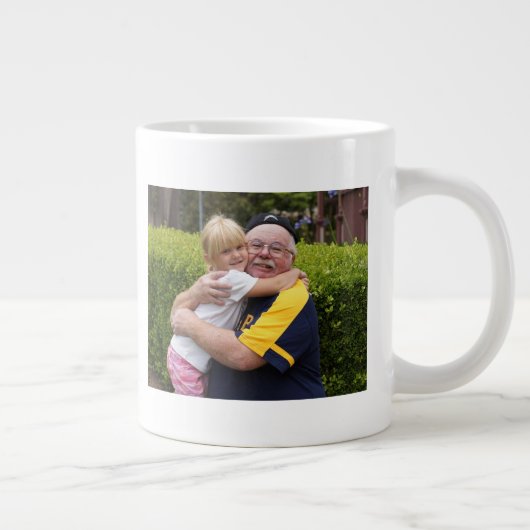 Bester Opa Ever Individueller Fotobecher Jumbo-Tasse (Rechts)