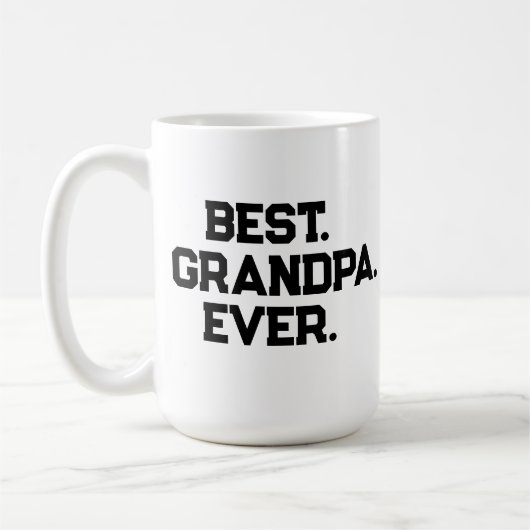 Bester Opa Ever Individueller Fotobecher Kaffeetasse (Links)