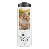Bester Opa Ever Minimalist 5 Foto Collage Thermosbecher (Vorderseite)