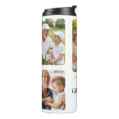Bester Opa Ever Minimalist 5 Foto Collage Thermosbecher (Nach links gedreht)