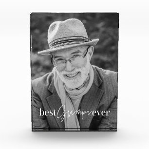Bester Opa Ever Modern Einfach Elegant Fotoblock