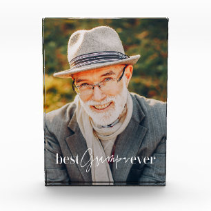 Bester Opa Ever Modern Einfach Elegant Fotoblock