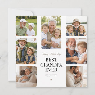 Bester Opa Ever Moderne 14-Foto-Collage-Karte
