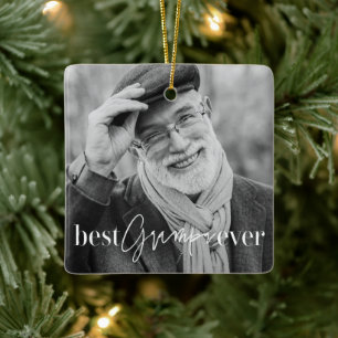 Bester Opa Ever Moderne Einfache Elegante Foto Keramikornament