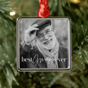 Bester Opa Ever Moderne Einfache Elegante Foto Ornament Aus Metall