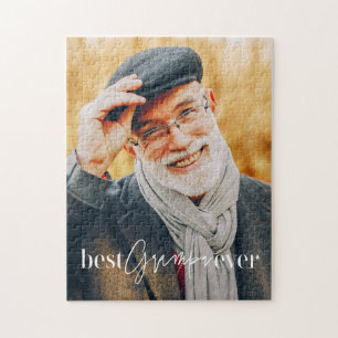 Bester Opa Ever Moderne Einfache Elegante Foto Puzzle