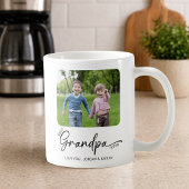 Bester Opa Ever Moderne Schrift 1 oder 2 Fotos Kaffeetasse
