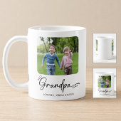Bester Opa Ever Moderne Schrift 1 oder 2 Fotos Kaffeetasse