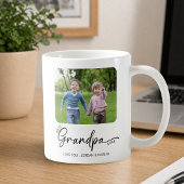 Bester Opa Ever Moderne Schrift 1 oder 2 Fotos Kaffeetasse