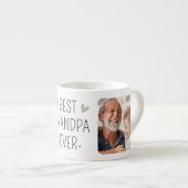 Bester Opa Ever Moderne Schwarze Minimalistische F Espressotasse (Vorderseite Rechts)