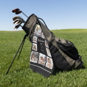 Bester Opa ever Multi 12 Foto Collage Raster Golfhandtuch (Gras)