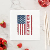 Bester Opa ever Patrioten-Flagge Vektor-Design_1 Serviette (Beispiel)