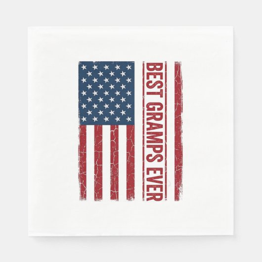 Bester Opa ever Patrioten-Flagge Vektor-Design_1 Serviette (Vorderseite)