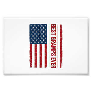 Bester Opa ever Patriotische Flagge Vektor Design_ Fotodruck