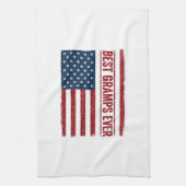 Bester Opa ever patriotisches Flaggenvektor-Design Geschirrtuch (Vertikal)