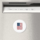 Bester Opa ever patriotisches Flaggenvektor-Design Magnet (In Situ (Geschirrspüler))