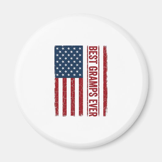 Bester Opa ever patriotisches Flaggenvektor-Design Magnet (Vorne)