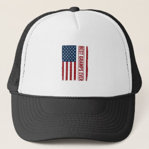 Bester Opa ever patriotisches Flaggenvektor-Design Truckerkappe