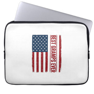 Bester Opa ever patriotisches Flaggenvektordesign_ Laptopschutzhülle