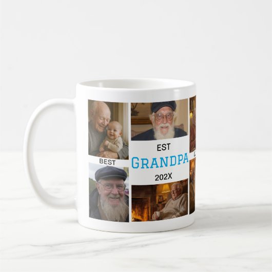 Bester Opa Ever – Personalisierte Fotos Kaffeetasse (Links)