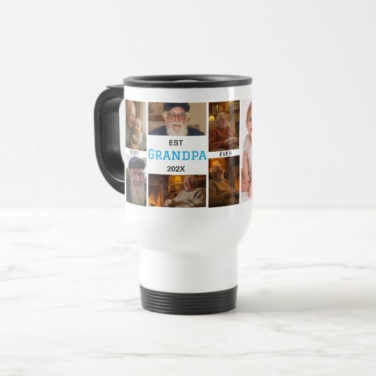 Bester Opa Ever – Personalisierte Fotos Reisebecher (Vorderseite Links)