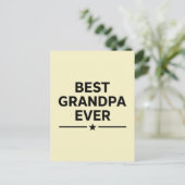 Bester Opa ever Postkarte (Stehend Vorderseite)