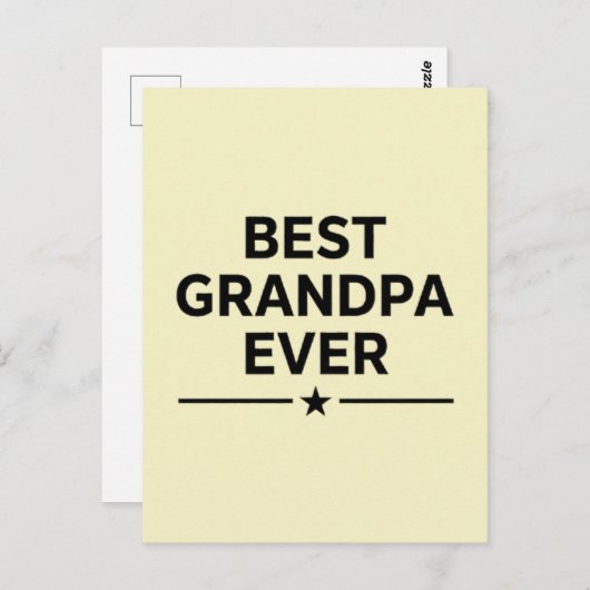 Bester Opa ever Postkarte (Vorne/Hinten)