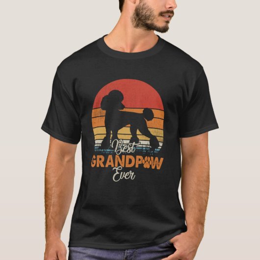 Bester Opa Ever Pudel Opa T-Shirt (Vorderseite)