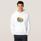 Bester Opa Ever Retro-Sonnenuntergangs-Design Hoodie (Vorne ganz)