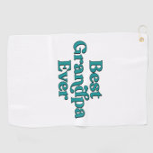 Bester Opa Ever Retro-Zitat Vatertag Golfhandtuch (Horizontal)
