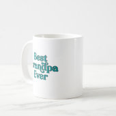 Bester Opa Ever Retro Zitat Vatertag Kaffeetasse (Vorderseite Links)