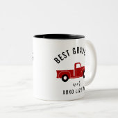 Bester Opa Ever Roter Oldtimer Zweifarbige Tasse (VorderseiteRechts)
