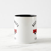Bester Opa Ever Roter Oldtimer Zweifarbige Tasse (Mittel)