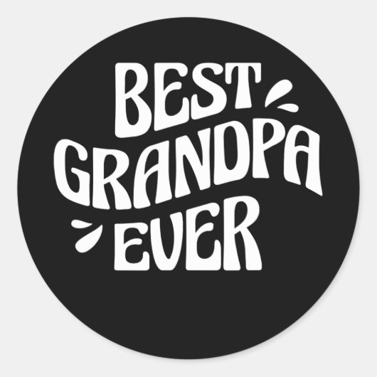 Bester Opa ever Runder Aufkleber (Vorderseite)