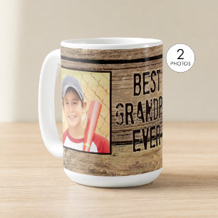 Bester Opa ever Rustikales Holz 2 Fotos Kaffeetasse