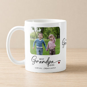 Bester Opa Ever Schrift 1 oder 2 Fotos Kaffeetasse