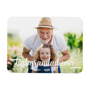 Bester Opa Ever Schrift Foto Magnet