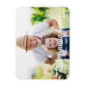 Bester Opa Ever Schrift Foto Magnet (Vertikal)