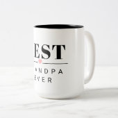 Bester Opa ever schwarz und weiß Zweifarbige Tasse (VorderseiteRechts)
