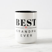 Bester Opa ever schwarz und weiß Zweifarbige Tasse (Mittel)