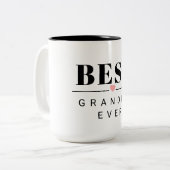 Bester Opa ever schwarz weiß Zweifarbige Tasse (Vorderseite Links)