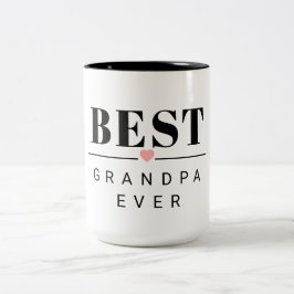 Bester Opa ever schwarz weiß Zweifarbige Tasse