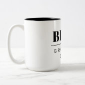 Bester Opa ever schwarz weiß Zweifarbige Tasse (Links)