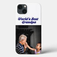 Bester Opa Foto dunkelblaue Schrift