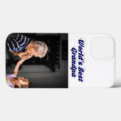 Bester Opa Foto dunkelblaue Schrift Case-Mate iPhone Hülle (Rückseite (Horizontal))